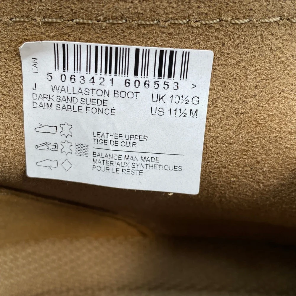 Clarks Wallaston Boot Mens 11.5 Dark Sand Suede Moc Toe Chukka Ankle Gorpcore